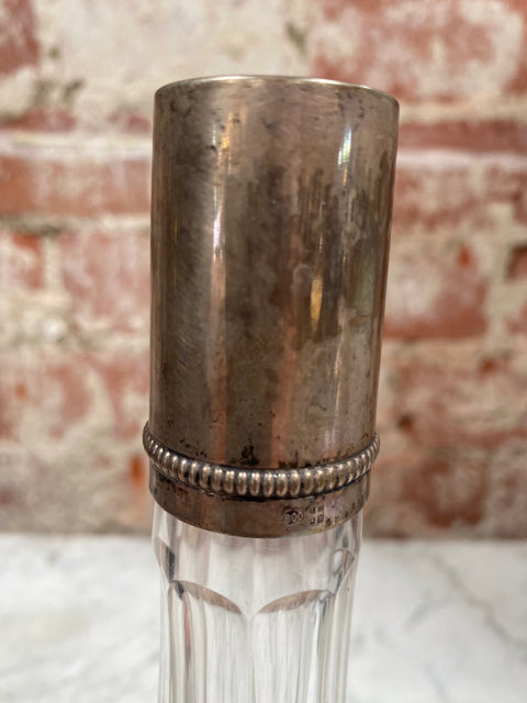 Vintage Tall Italian Glass Bottle 1950s