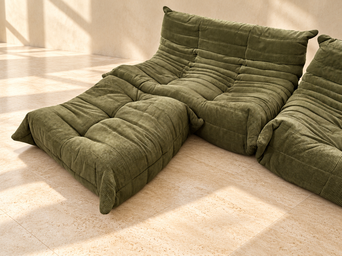 Set of 5 Togo Modular Sofa by Michel Ducaroy for Ligne Roset, 1970s