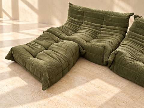Set of 5 Togo Modular Sofa by Michel Ducaroy for Ligne Roset, 1970s