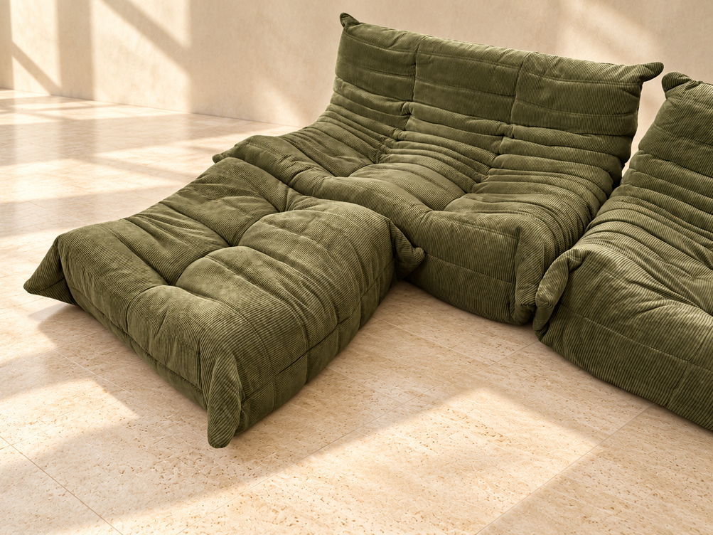 Set of 5 Togo Modular Sofa by Michel Ducaroy for Ligne Roset, 1970s