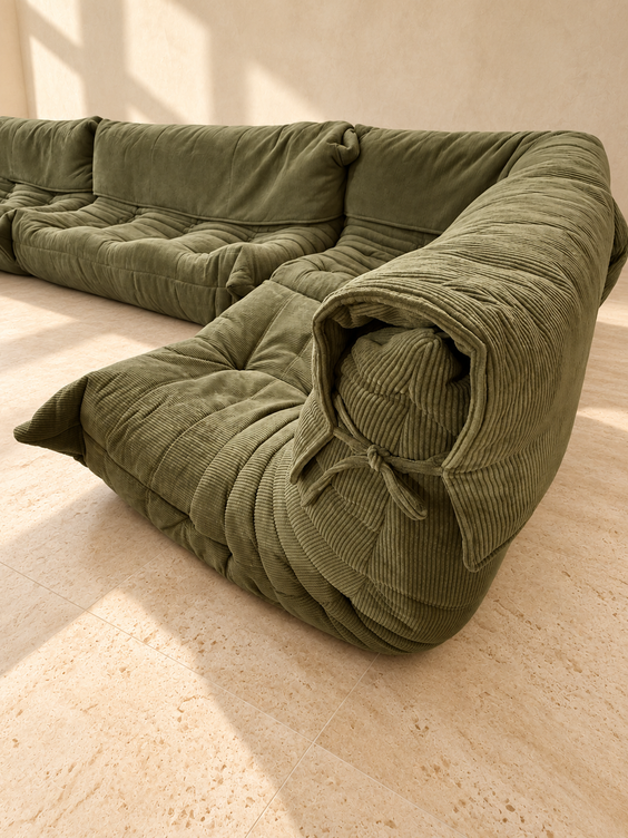 Set of 5 Togo Modular Sofa by Michel Ducaroy for Ligne Roset, 1970s