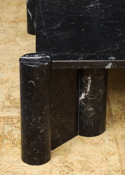 Gae Aulenti for Knoll “Jumbo” Black Marble Coffee Table, Italy 1960s