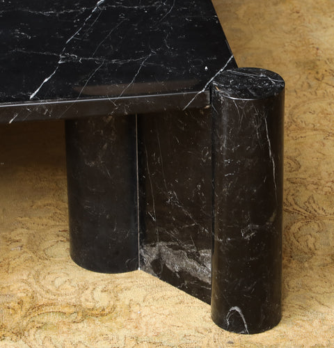 Gae Aulenti for Knoll “Jumbo” Black Marble Coffee Table, Italy 1960s