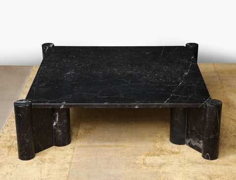 Gae Aulenti for Knoll “Jumbo” Black Marble Coffee Table, Italy 1960s