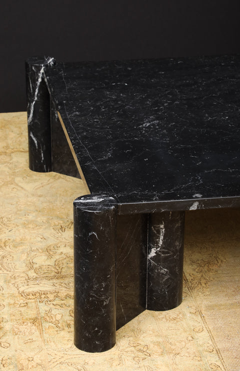 Gae Aulenti for Knoll “Jumbo” Black Marble Coffee Table, Italy 1960s