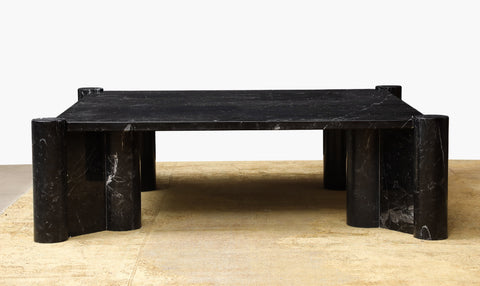Gae Aulenti for Knoll “Jumbo” Black Marble Coffee Table, Italy 1960s