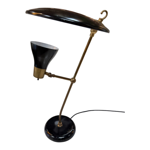 Stilnovo Adjustable Desk Lamp in Black & Brass