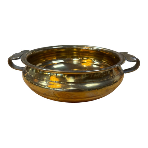 Brass Centerpiece Bowl with Decorative Handles