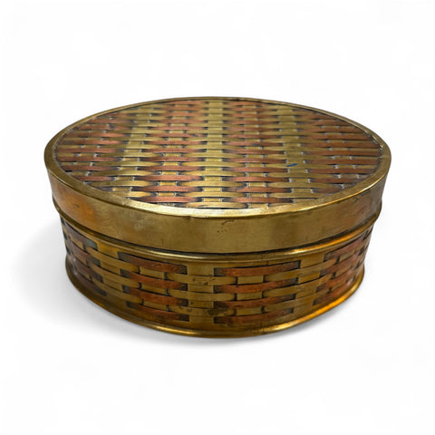 Vintage Brass and Copper Woven Box