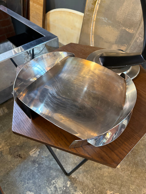 Modern Sculptural Stainless Steel Tray