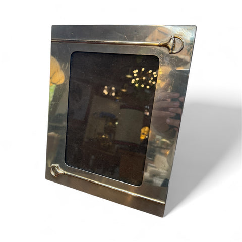 Vintage Gucci Italy Brass Equestrian Bit Photo Frame