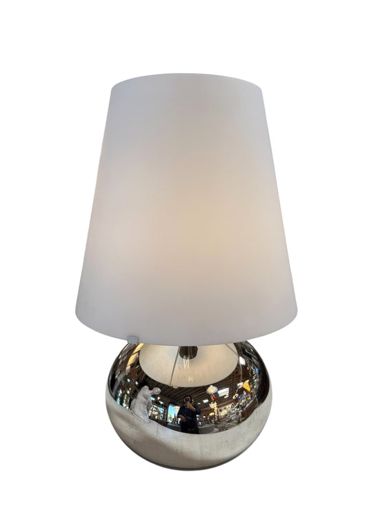Chrome Sphere Table Lamp Attributed to Fontana Arte, Italy, Circa 1970s