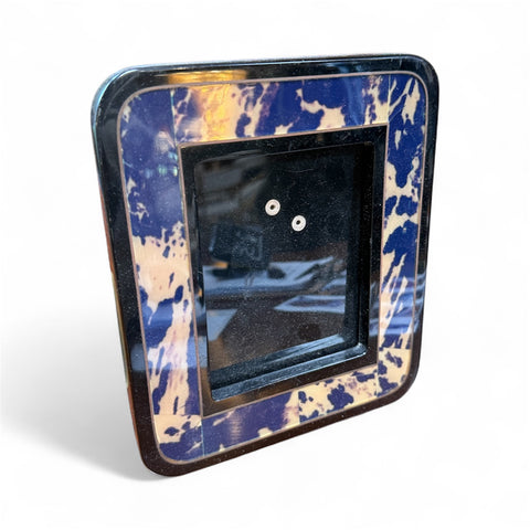 Blue and Cream Marbled Resin Photo Frame