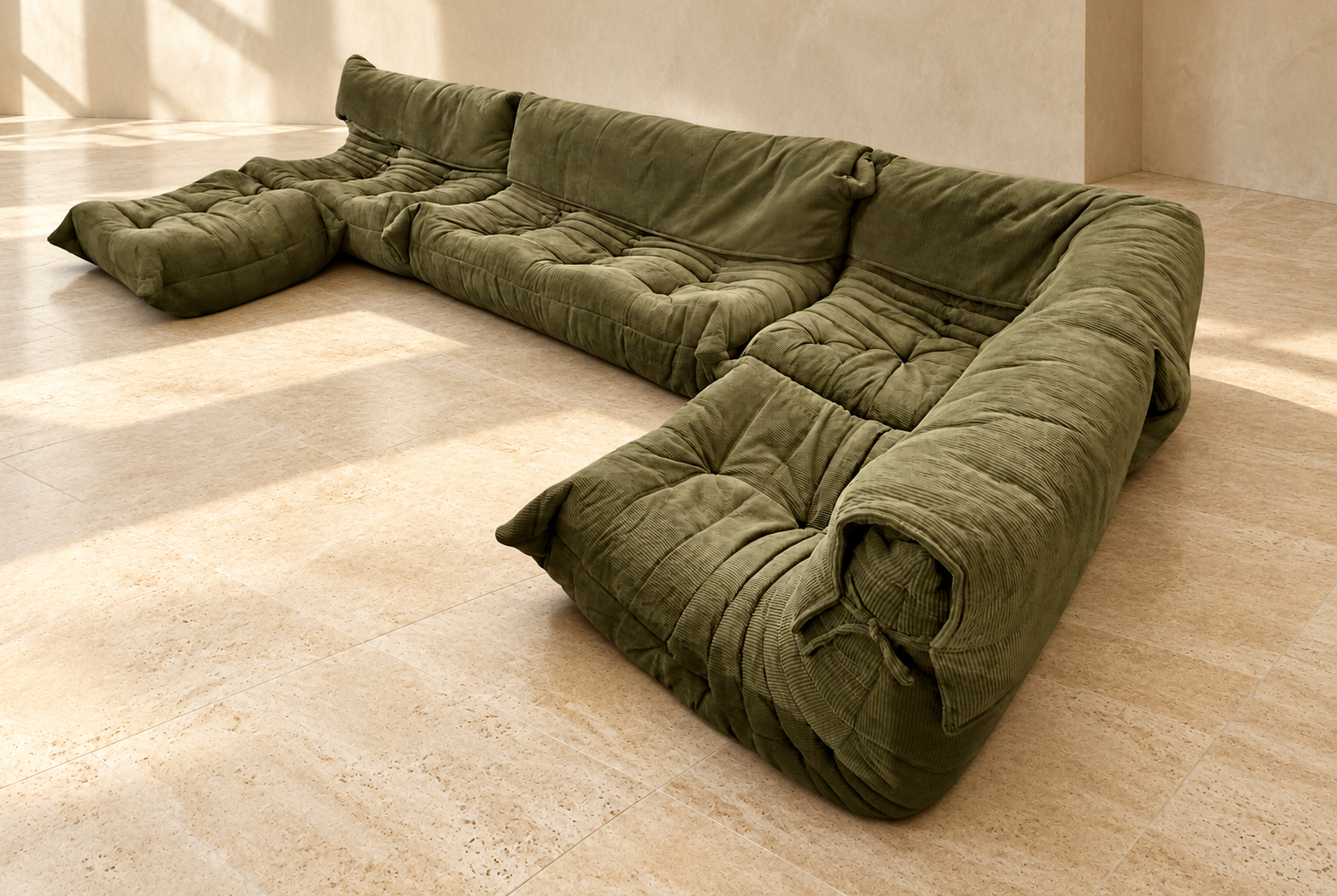 Set of 5 Togo Modular Sofa by Michel Ducaroy for Ligne Roset, 1970s