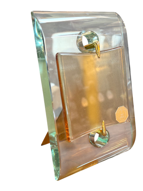 Fontana Arte Glass and Brass Picture Frame, Italy, 1960s