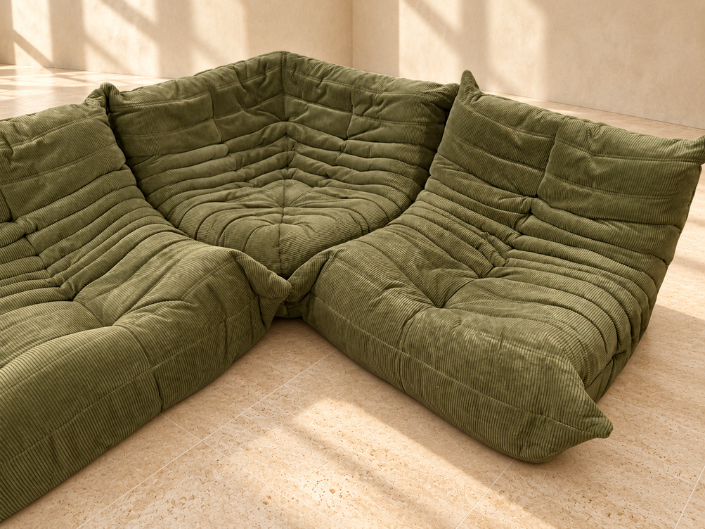 Set of 5 Togo Modular Sofa by Michel Ducaroy for Ligne Roset, 1970s
