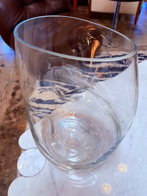 Sculptural Italian Handblown Glass Vase, 1970s