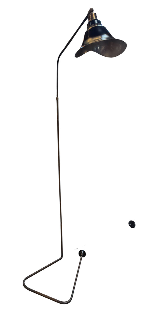 Sculptural Floor Lamp with Curved Base, 1950s