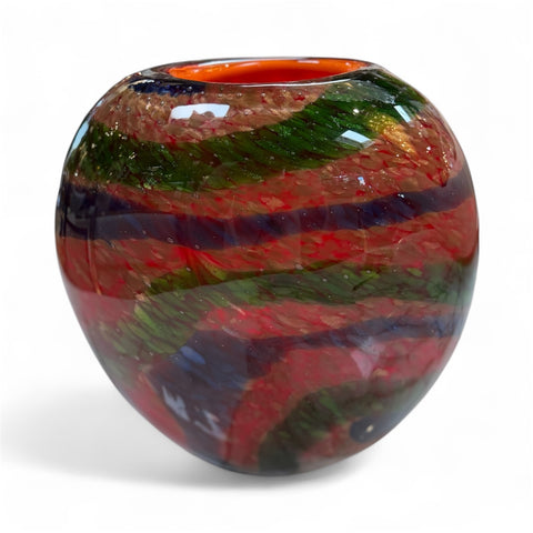 Multicolor Murano Art Glass Vase