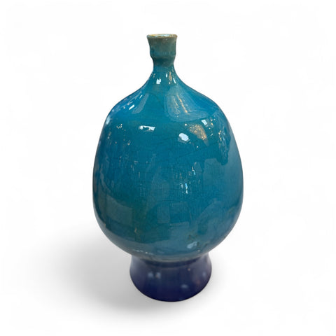 Turquoise Glazed Ceramic Vase