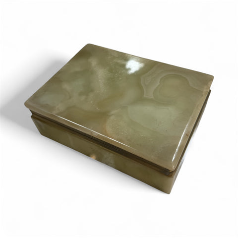 Vintage Onyx Stone Trinket or Jewelry Box