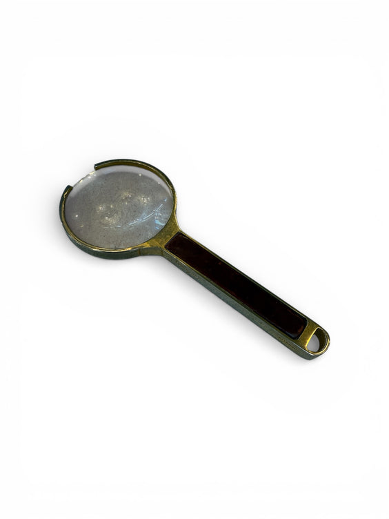 Ferragamo Magnifying Glass with Leather Handle, Italy, 1970s