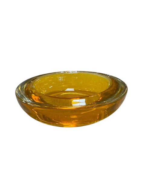 Canary Murano Glass Bowl, Italy, 1970s