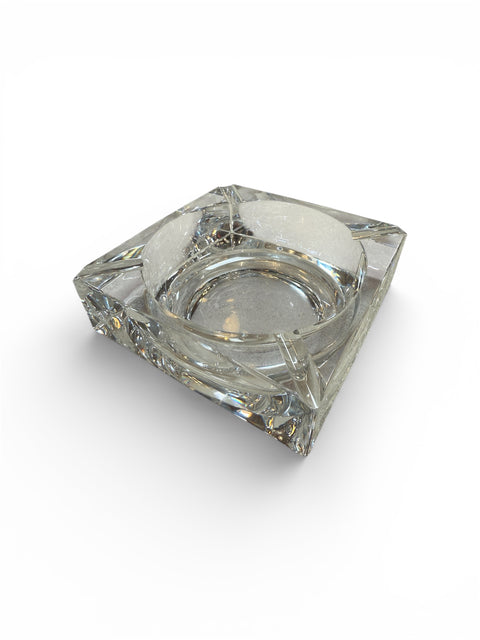 Large Crystal Ashtray, Italy, 1970s