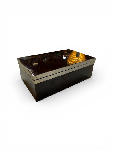 Italian Faux Tortoiseshell and Brass Box, 1970s