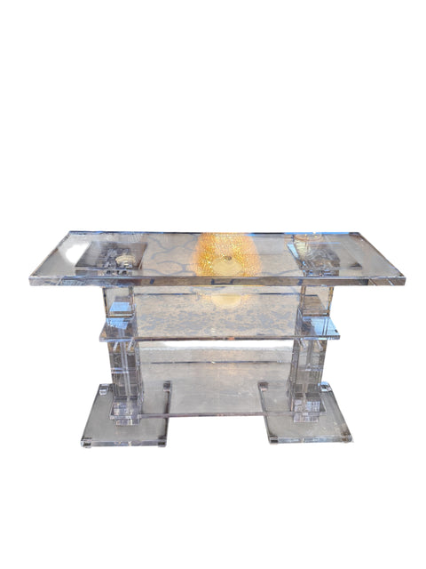 Vintage Italian Acrylic Console Table, 1970s