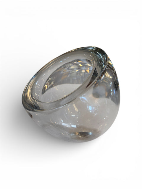 Sculptural Italian Murano Glass Orb Vase, 1970s