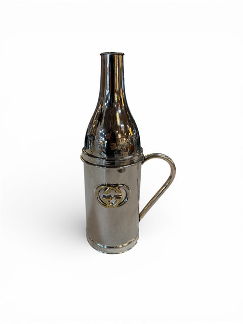 Vintage Gucci Silver-Plated Wine Bottle Holder