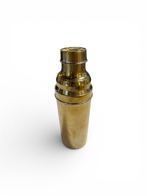 Italian Brass Cocktail Shaker, Mid-Century Modern Barware