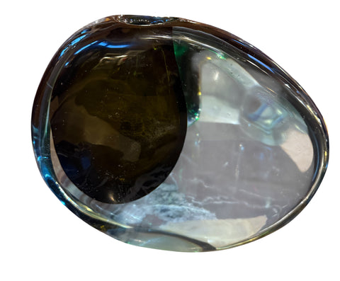 “Valva” Murano Glass Vase by Flavio Poli for Seguso, Italy, 1960s