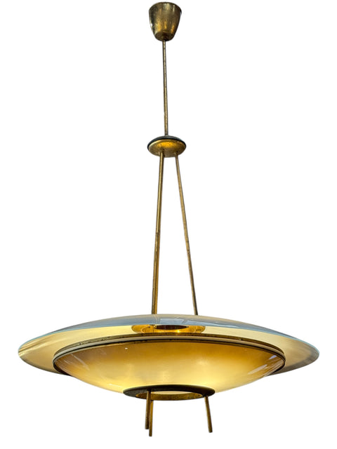 Pietro Chiesa By Fontana Arte Chandelier 1950s