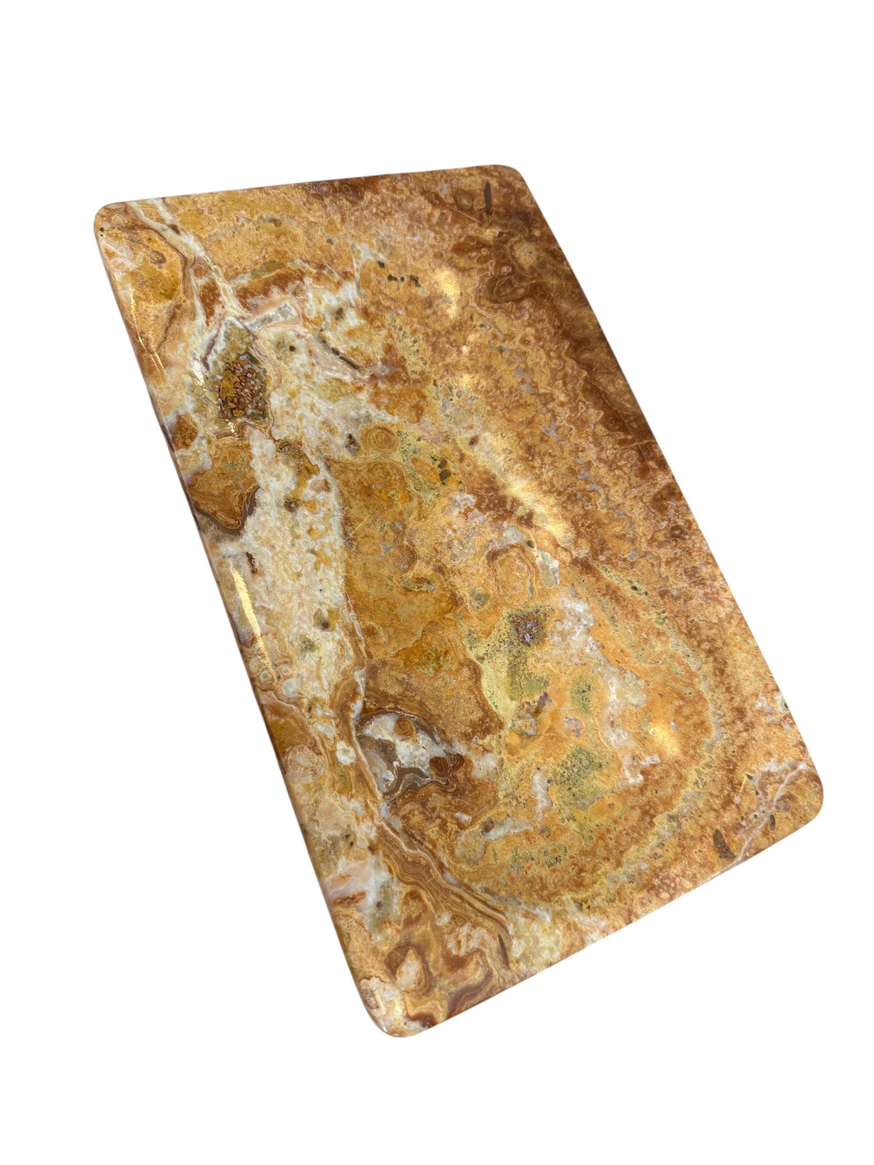 Italian Mid-Century Polished Marble Tray, 1970s