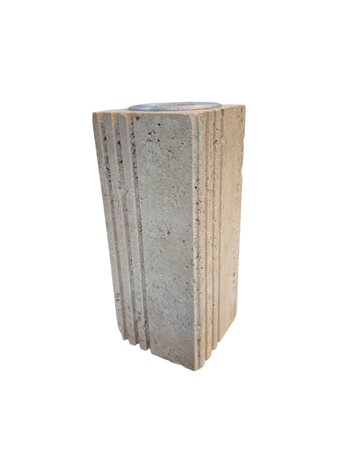 Fratelli Mannelli Italian Travertine Sculptural Vase