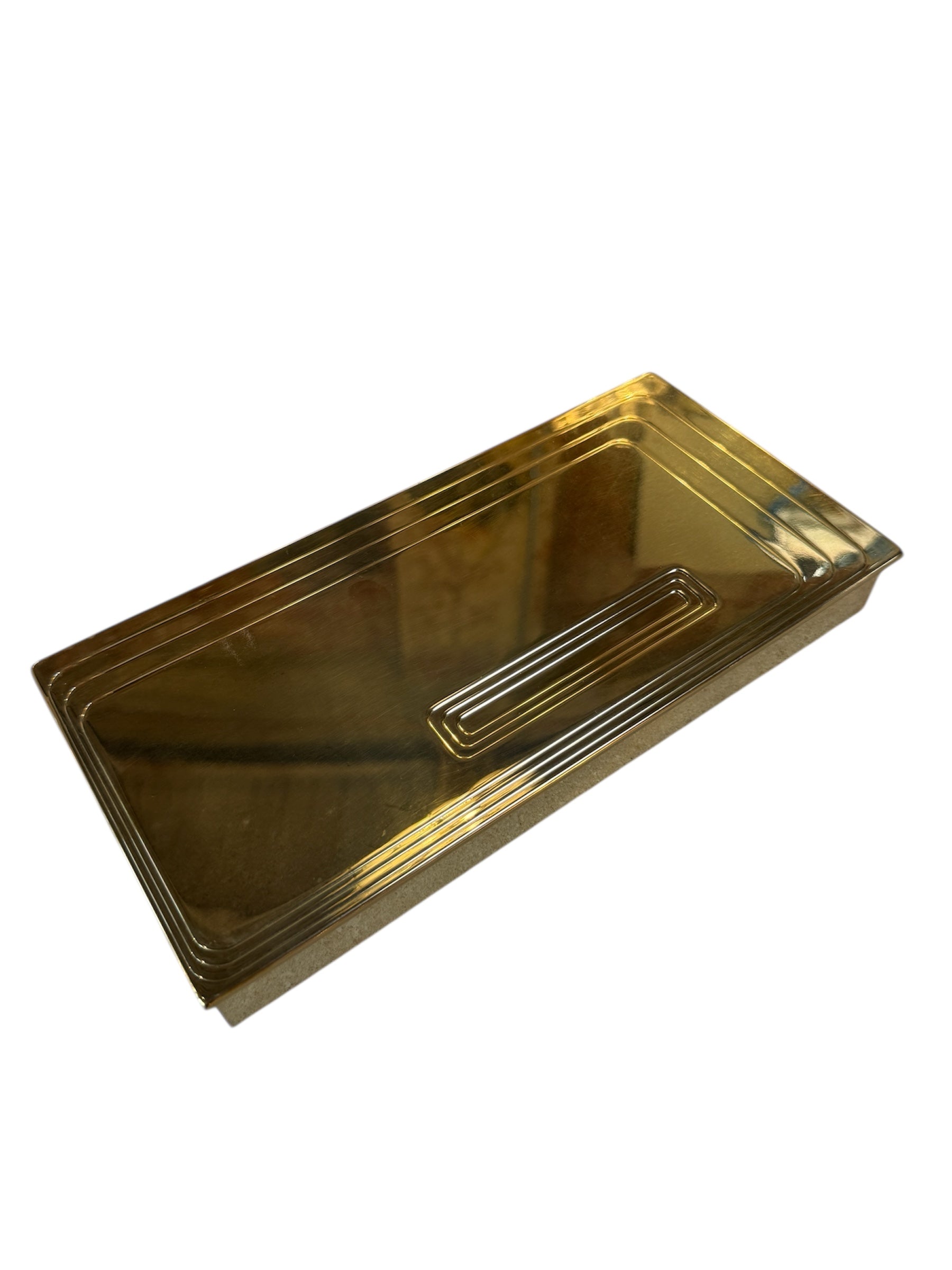 Vintage Brass Rectangular Lidded Box