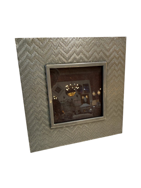 Vintage Silver-Tone Textured Picture Frame