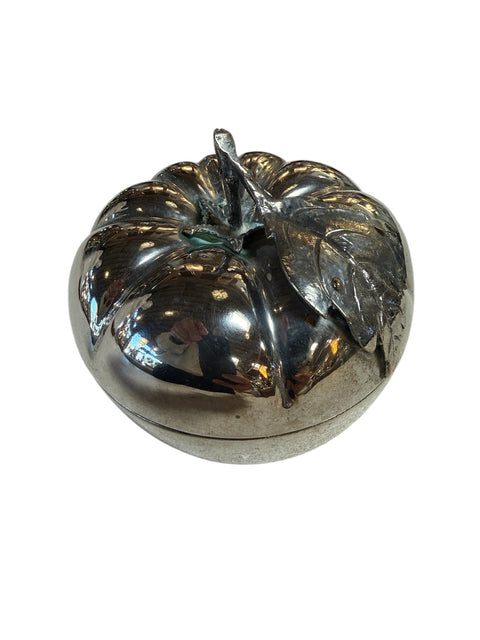 Vintage Silverplate Tomato Form Lidded Bowl