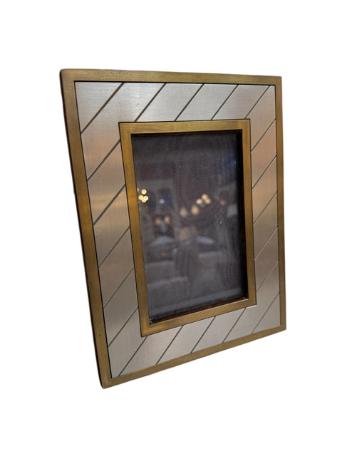 Christofle Selection Silver-Plated Photo Frame with Brass Accents