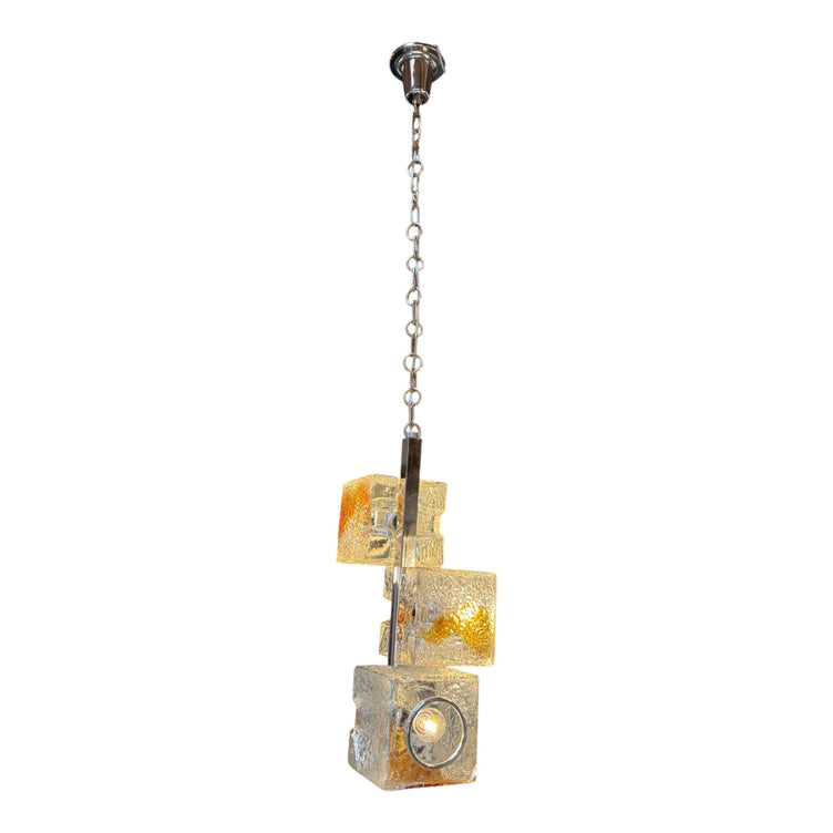 Toni Zuccheri for VeArt Murano 3 Light Pendant, Italy, 1970s