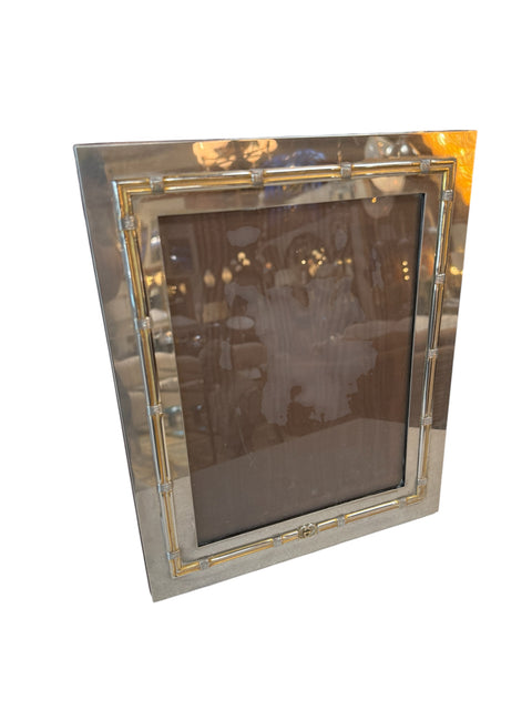 Vintage Gucci Silver & Gold Tone Picture Frame 7 x 9