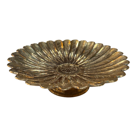 Vintage Solid Brass Pedestal Bowl