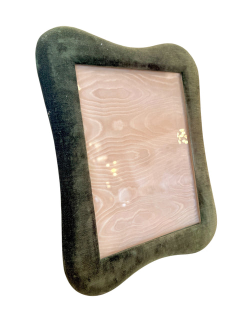 Sculptural Green Velvet Picture Frame