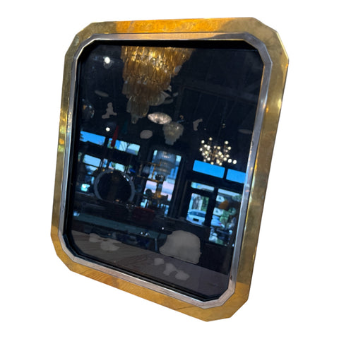 Italian Brass and Chrome Picture Frame, 1970s