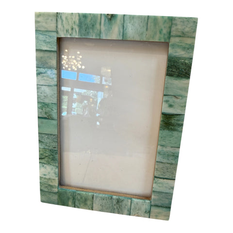 Vintage Green Mosaic Stone Picture Frame