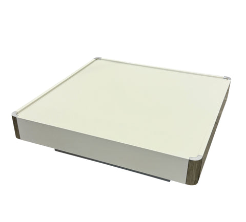 White Lacquer Coffee Table Attributed to Willy Rizzo