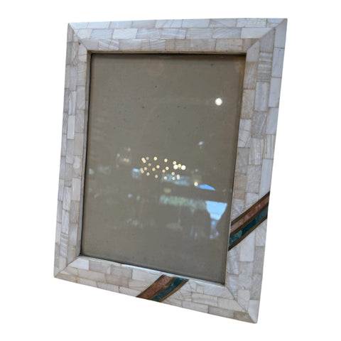 Mosaic Picture Frame with Turquoise Accents
