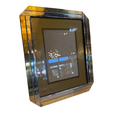 Vintage Brass and Chrome Picture Frame
